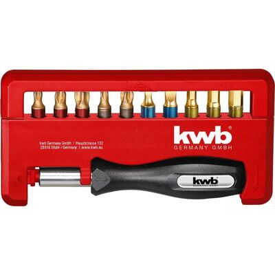 KWB Titanium 12-delige Bitset - Magnetisch Handvat KWB Titanium 12-delige Bitset - Magnetisch Handvat