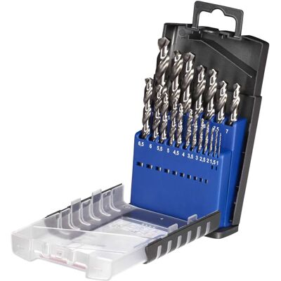 Set di trapani KWB 205920 - 19 pezzi, Acciaio rapido, Argento Set di trapani KWB 205920 - 19 pezzi, Acciaio rapido, Argento