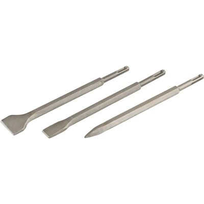 Conjunto de 3 cinzéis SDS Plus da Einhell - Acessórios para furadeira Conjunto de 3 cinzéis SDS Plus da Einhell - Acessórios para furadeira