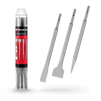 Ensemble de 3 burins, 250mm SDS+ pour marteaux rotatifs Ensemble de 3 burins, 250mm SDS+ pour marteaux rotatifs