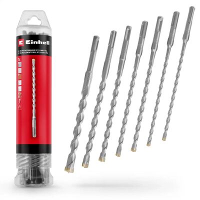 Einhell 7x Concrete Drill Bit Set 210mm 6-14mm - Concrete Drill Bits Einhell 7x Concrete Drill Bit Set 210mm 6-14mm - Concrete Drill Bits