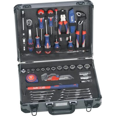 Valigia degli attrezzi KWB - Set di 51 strumenti - Valigia in alluminio resistente Valigia degli attrezzi KWB - Set di 51 strumenti - Valigia in alluminio resistente