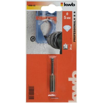 Kwb 499805 Seghetto a corona diamantata - Per piastrelle dure e pietra naturale Kwb 499805 Seghetto a corona diamantata - Per piastrelle dure e pietra naturale