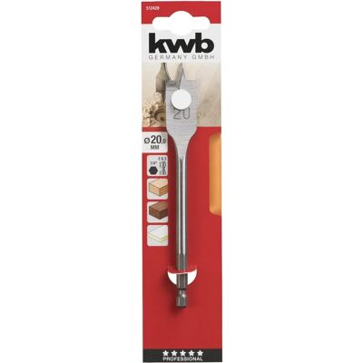 KWB - Schnellbohrer - Löffelbohrer - 20mm Profi - Holzbohrer KWB - Schnellbohrer - Löffelbohrer - 20mm Profi - Holzbohrer