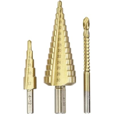 kwb Set 3 Stufenbohrer in HSS für Metall, Kunststoff, Nicht-Eisenmetalle kwb Set 3 Stufenbohrer in HSS für Metall, Kunststoff, Nicht-Eisenmetalle