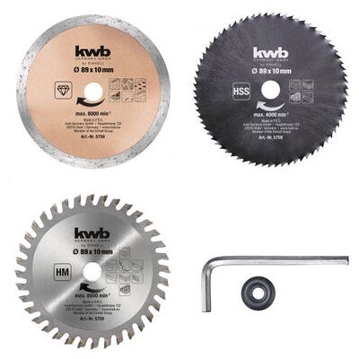 Ensemble de 3 petites lames circulaires Einhell 49575915 - Bois, Plastique, Pierre Ensemble de 3 petites lames circulaires Einhell 49575915 - Bois, Plastique, Pierre