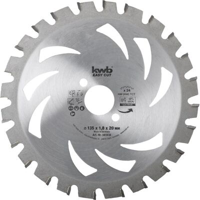 KWB 581938 Hartmetall Kreissägeblatt 135mm - Schnitt & Finish - Kraft & Präzision KWB 581938 Hartmetall Kreissägeblatt 135mm - Schnitt & Finish - Kraft & Präzision