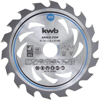 kwb Modell 135 x 20 mm - Cirkel sågblad - Hög hastighetsklipp kwb Modell 135 x 20 mm - Cirkel sågblad - Hög hastighetsklipp