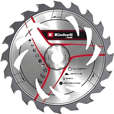 Einhell Kreissägeblatt - Hartmetall, 150mm, 20Z, Langlebig Einhell Kreissägeblatt - Hartmetall, 150mm, 20Z, Langlebig