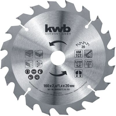 KWB Kreissägeblatt - 150mm, 20 Zähne, 20mm - Kreissägeblatt KWB Kreissägeblatt - 150mm, 20 Zähne, 20mm - Kreissägeblatt