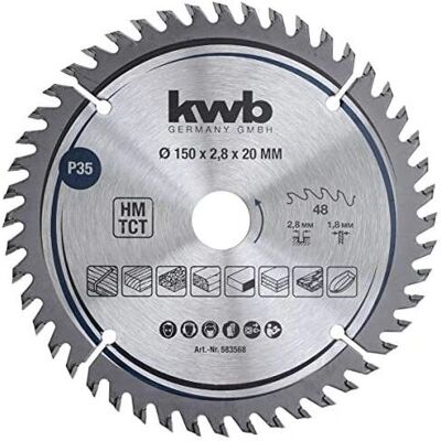 KWB 583568 - 15cm Tungsten Carbide TCT Sägeblatt für Holz KWB 583568 - 15cm Tungsten Carbide TCT Sägeblatt für Holz