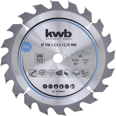 KWB 584157 Disco de serra circular - Carbeto, 156mm, 20D KWB 584157 Disco de serra circular - Carbeto, 156mm, 20D