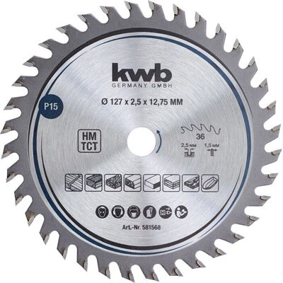 KWB - Kreissägeblatt - Feine Zähne für Holz - 156mm KWB - Kreissägeblatt - Feine Zähne für Holz - 156mm
