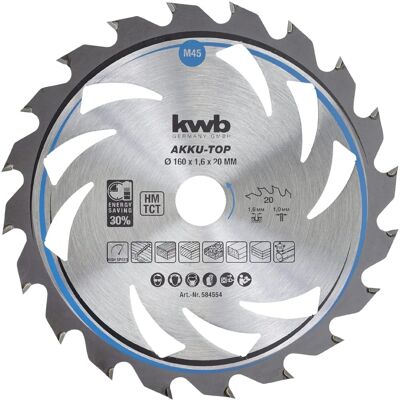 KWB 584554 Lama di sega circolare - Carburo - 160x20x1mm KWB 584554 Lama di sega circolare - Carburo - 160x20x1mm