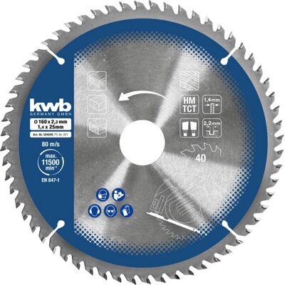 Kwb 584695 Ensemble de Lames de Scie Circulaire - 3 Pièces, 160mm - Publicité Kwb 584695 Ensemble de Lames de Scie Circulaire - 3 Pièces, 160mm - Publicité