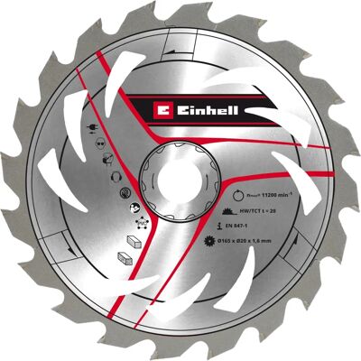 Einhell Holz- & PVC-Sägeblatt - 24 Zähne - 165 mm Einhell Holz- & PVC-Sägeblatt - 24 Zähne - 165 mm