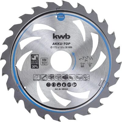 KWB Rundsavsklinge - Wolframkarbid TCT - 173x30x1.2mm KWB Rundsavsklinge - Wolframkarbid TCT - 173x30x1.2mm