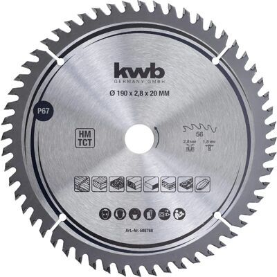 KWB 586768 Lama Circolare - 190mm, 56 Denti KWB 586768 Lama Circolare - 190mm, 56 Denti