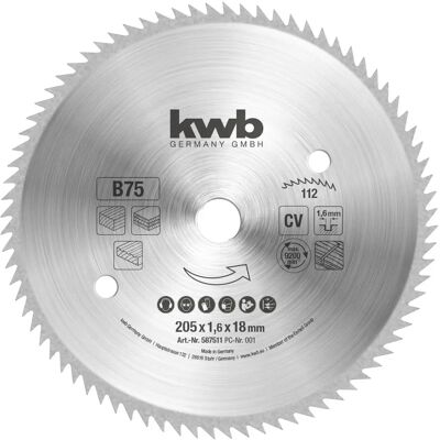 Kwb 587511 Rundsavblad - Holdbart, præcise snit Kwb 587511 Rundsavblad - Holdbart, præcise snit