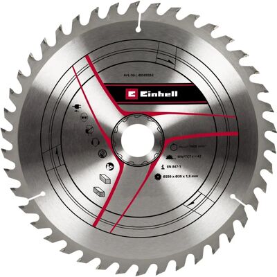 Einhell 49589352 Hartmetall Säbelsägeblatt - 250x30 - 42 Zähne Einhell 49589352 Hartmetall Säbelsägeblatt - 250x30 - 42 Zähne