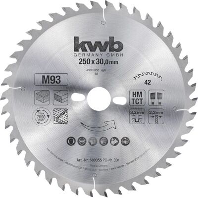 KWB 593055 Kreissägeblatt - Hartholz, Weichholz, Kunststoff - 30cm KWB 593055 Kreissägeblatt - Hartholz, Weichholz, Kunststoff - 30cm