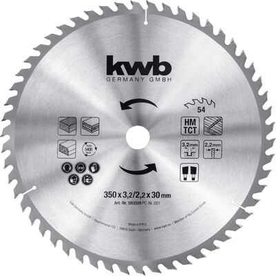kwb D.350 x 30-54Z Cirkelzaagblad kwb D.350 x 30-54Z Cirkelzaagblad