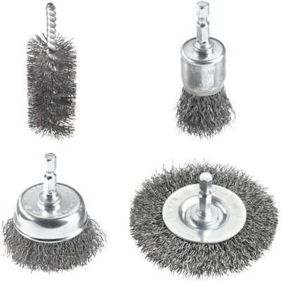 KWB Universelles Bürstenset - Für Bohrmaschinen - Rost & Metallreinigung KWB Universelles Bürstenset - Für Bohrmaschinen - Rost & Metallreinigung