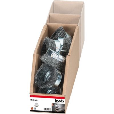 KWB Wire Wheel - 75mm Rust Removal Brush - Metal & Stone KWB Wire Wheel - 75mm Rust Removal Brush - Metal & Stone