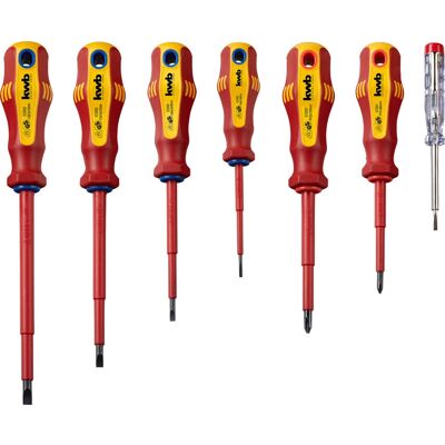 KWB - 7-delars isolerad skruvmejselset för elektriker KWB - 7-delars isolerad skruvmejselset för elektriker