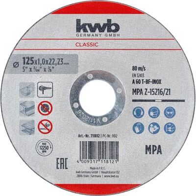 KWB Extra Dünnscheibe - Präzisionsstahltrennung KWB Extra Dünnscheibe - Präzisionsstahltrennung