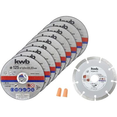 Kwb 712032 - Sæt af Skiver - 125mm - Til Metal & Sten Kwb 712032 - Sæt af Skiver - 125mm - Til Metal & Sten