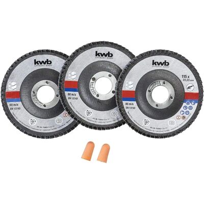 kwb 712061 Set de ponçage 115 mm - Ensemble de meulage - Publicité kwb 712061 Set de ponçage 115 mm - Ensemble de meulage - Publicité