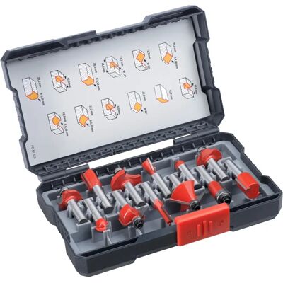KWB 757295 Set di frese - Carburo di tungsteno, 8 mm, 12 pezzi KWB 757295 Set di frese - Carburo di tungsteno, 8 mm, 12 pezzi