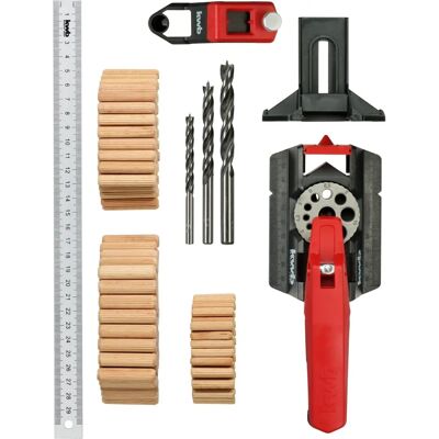 KWB Adjustable Dowel Drill Guide - 6/8/10mm, 3-12mm KWB Adjustable Dowel Drill Guide - 6/8/10mm, 3-12mm