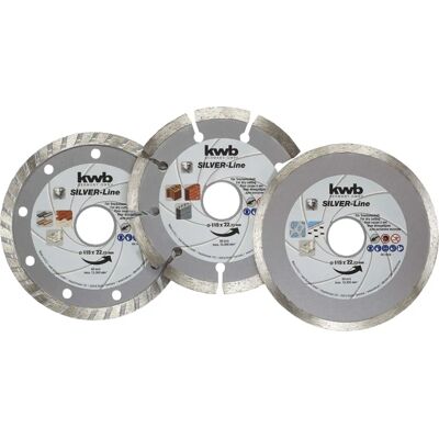 KWB Diamantset - 115mm, 3 stycken för kakel och betong KWB Diamantset - 115mm, 3 stycken för kakel och betong