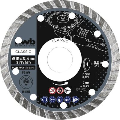 KWB 797570 Kreiselsägeblatt - 125mm, Diamant, Stein KWB 797570 Kreiselsägeblatt - 125mm, Diamant, Stein