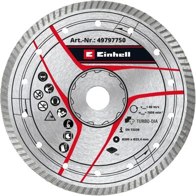 Disco per Piastrelle Einhell - 200x25,4mm Turbo Disco per Piastrelle Einhell - 200x25,4mm Turbo