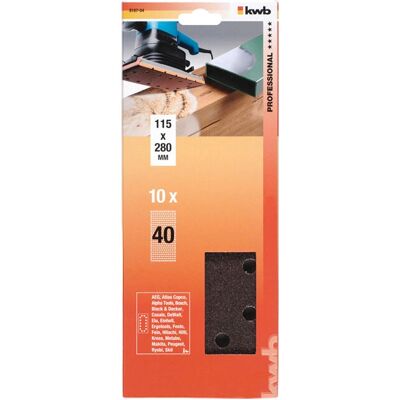 KWB 818704 Schleifpapier-Set - 10 Stück für Holz & Metall KWB 818704 Schleifpapier-Set - 10 Stück für Holz & Metall