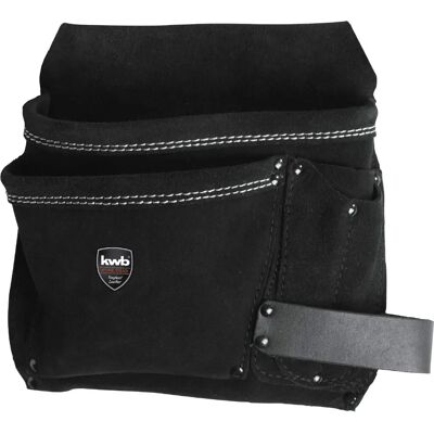 Pochete de cintura KWB - Couro de vaca resistente com presilha para martelo Pochete de cintura KWB - Couro de vaca resistente com presilha para martelo