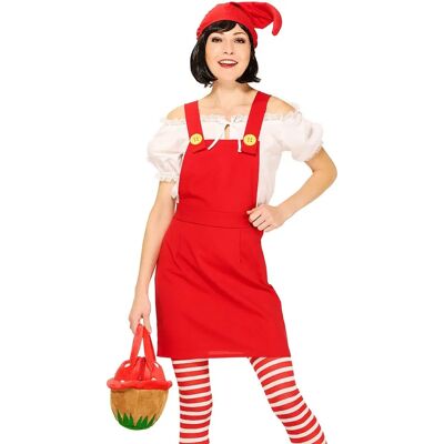 Buttinette Roter Overall-Rock - Rock, Verstellbare Träger, Polyester Buttinette Roter Overall-Rock - Rock, Verstellbare Träger, Polyester