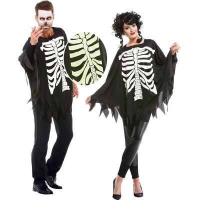 buttinette Skelett-Poncho unisex - Einheitsgröße - Halloween-Kostüm buttinette Skelett-Poncho unisex - Einheitsgröße - Halloween-Kostüm