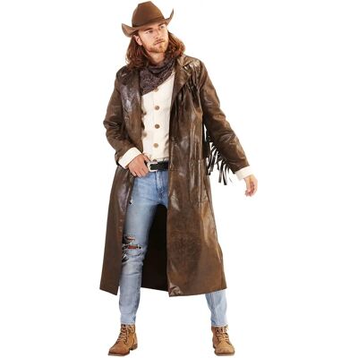 buttinette Cowboy Mantel - Lederoptik, Fransen, Knopf - Unisex M buttinette Cowboy Mantel - Lederoptik, Fransen, Knopf - Unisex M