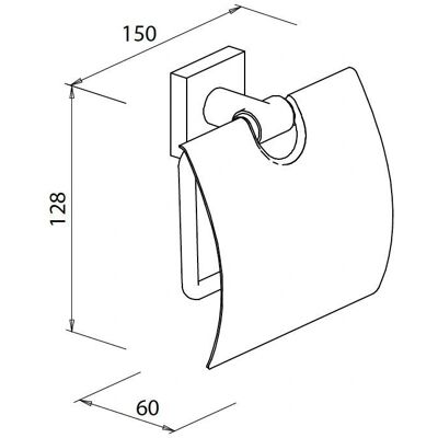 Bravat Quaruna Porte-Rouleau de papier toilette avec couvercle - Toilet Paper Holder - Publicité Bravat Quaruna Porte-Rouleau de papier toilette avec couvercle - Toilet Paper Holder - Publicité