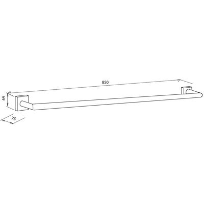 Bravat Quaruna Messing Handdoekhouder - 85 cm Bravat Quaruna Messing Handdoekhouder - 85 cm