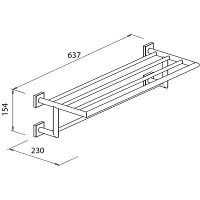 Bravat Quaruna - Handtuchablage aus Messing - 64 cm Bravat Quaruna - Handtuchablage aus Messing - 64 cm