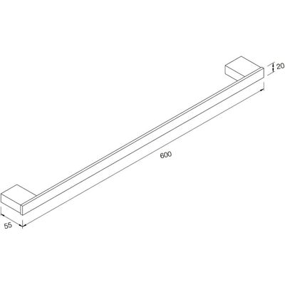 Bravat New York Handdoekhouder 60 cm - Handdoekhouder Bravat New York Handdoekhouder 60 cm - Handdoekhouder