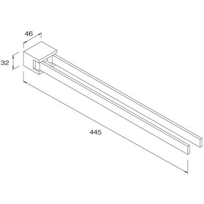 Bravat New York 2-arm Handdoekhouder - Towel Rail Bravat New York 2-arm Handdoekhouder - Towel Rail