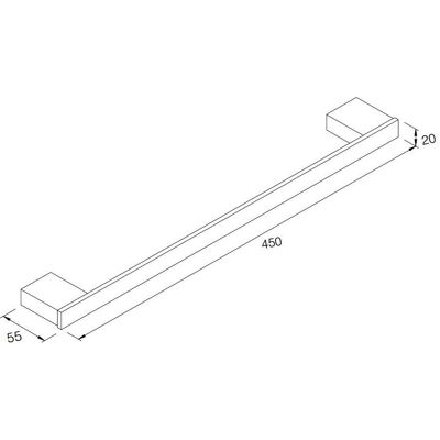 Bravat New York Handdoekhouder 45 cm - Handdoekhouder Bravat New York Handdoekhouder 45 cm - Handdoekhouder