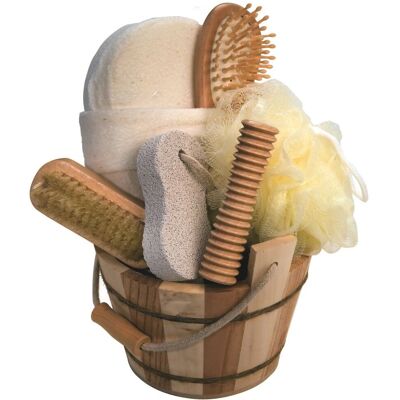 Croll & Denecke Holzstrip-Kanister Geschenkset - Wellness & Zubehör Croll & Denecke Holzstrip-Kanister Geschenkset - Wellness & Zubehör