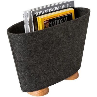 Sconto Cusino Grauer Filz-Zeitungsständer - Zeitungsständer Sconto Cusino Grauer Filz-Zeitungsständer - Zeitungsständer